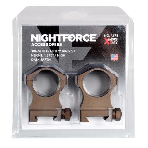 Nightforce X-Treme Duty Ultralite 30mm Ring Set - A678